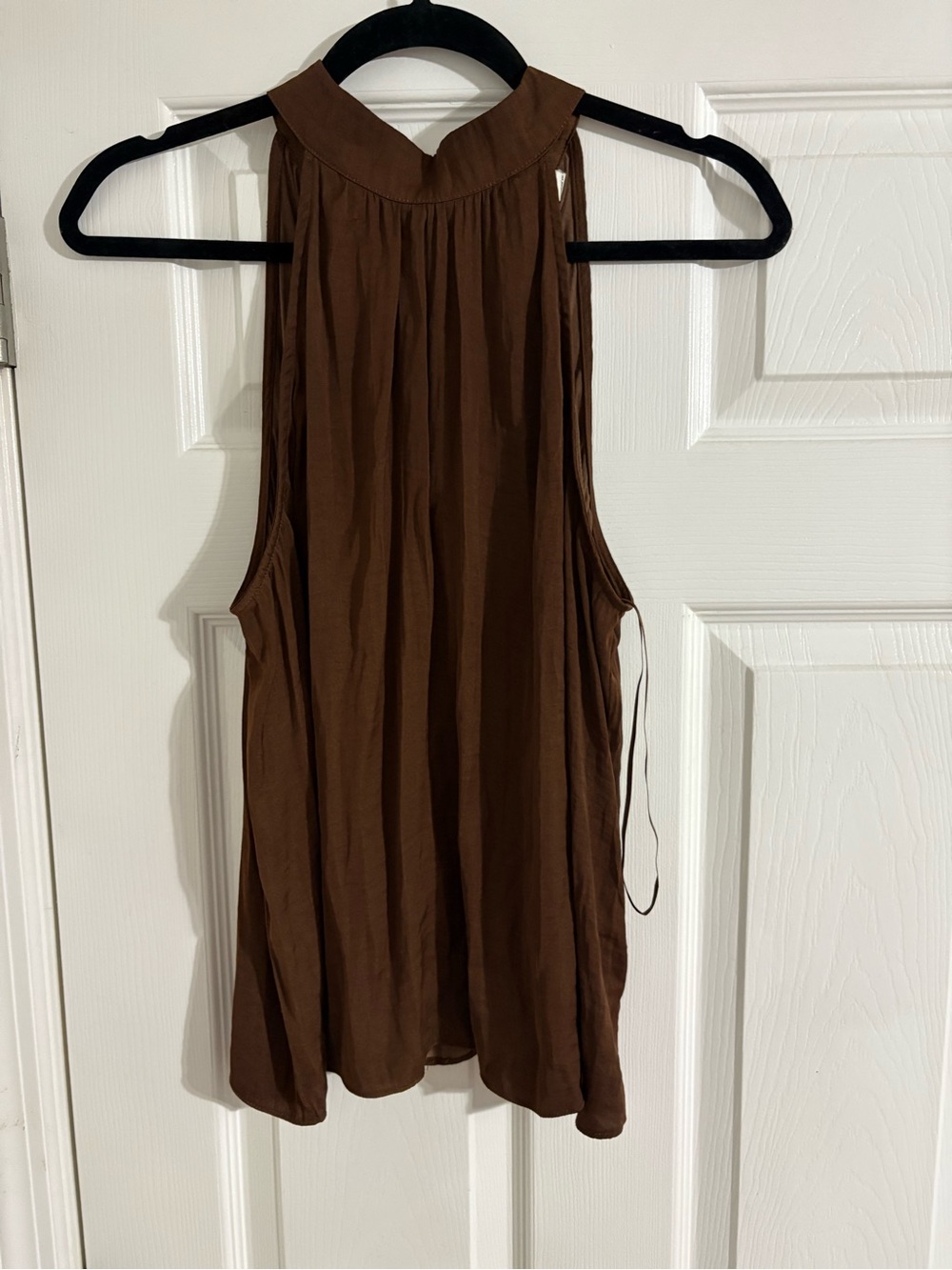Jolie Brown Sleeveless Halter Blouse